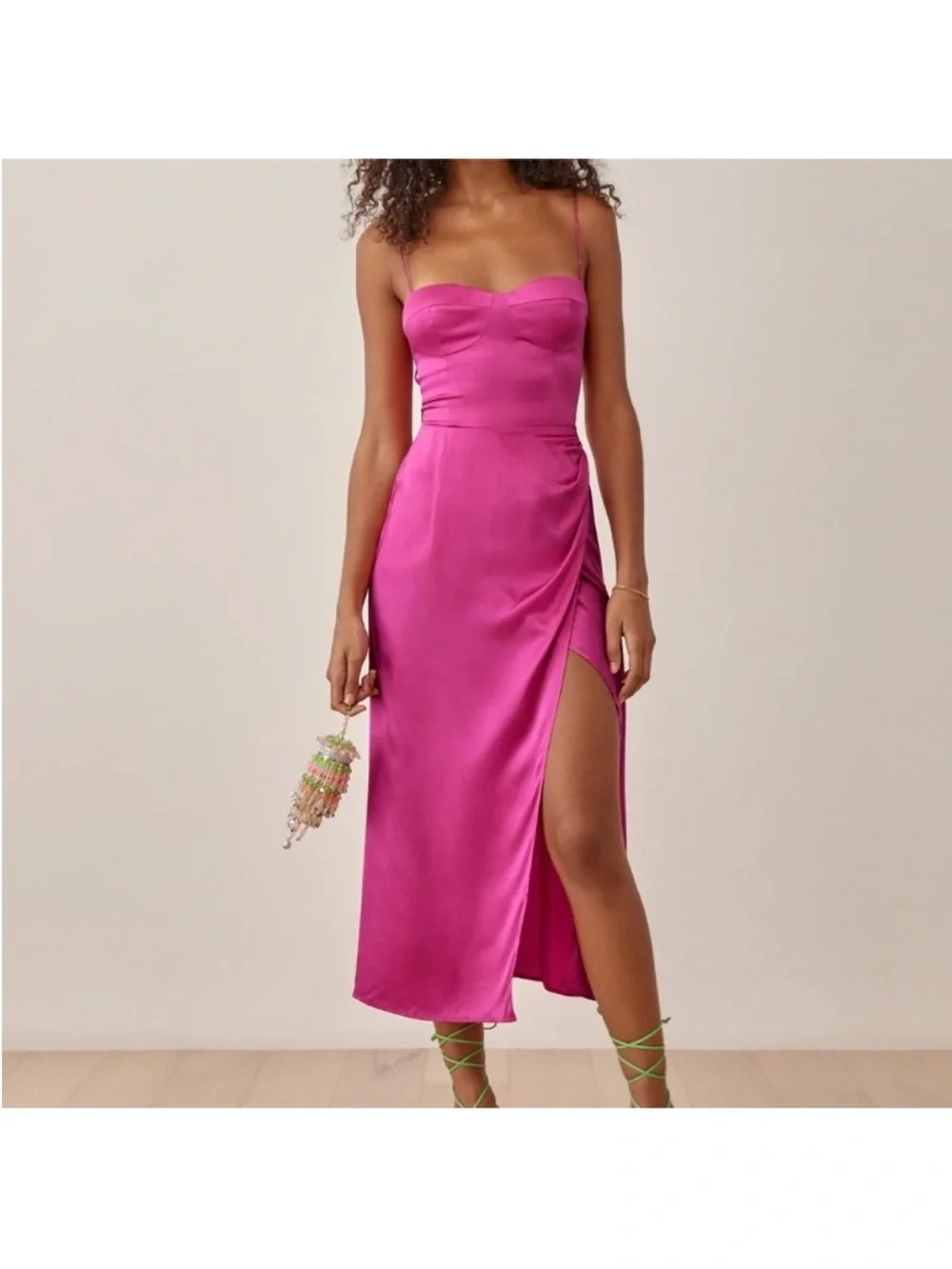 Reformation Marguerite silk midi dress size 4 - Picture 4 of 11
